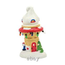 Dept 56 North Pole Village Santa's Dairy Queen Ice Cream Cone Lit Building