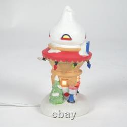 Dept 56 North Pole Village Santa's Dairy Queen Ice Cream Cone Lit Building