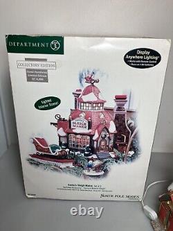 Dept 56 North Pole Village Santa's Sleigh Maker 56950 With FLAW Collectors Edition