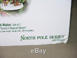 Dept 56 North Pole Village Santa's Sleigh Maker LTD ED 4958/14,000 (Retired)