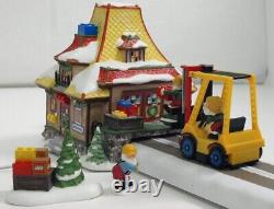 Dept 56 North Pole Village Series Lego Warehouse Forklift Brand New