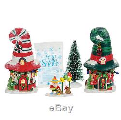 Dept 56 North Pole Village Series Merry Lane Cottage Box Set NEW NIB 2 Houses