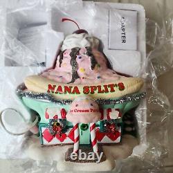 Dept 56 North Pole Village Series NANA SPLIT'S ICE CREAM PARLOR New Open Box