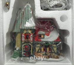 Dept 56 North Pole Village Series The Reindeer Stables, Dasher & Dancer