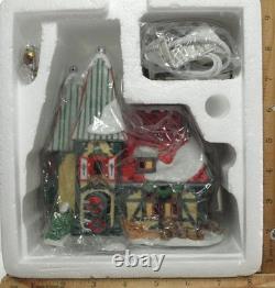 Dept 56 North Pole Village Series The Reindeer Stables, Dasher & Dancer