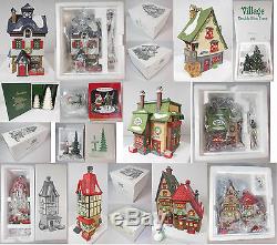 Dept 56 North Pole Village Set #1, Collection Of 9 Buildings & Acces In Boxes