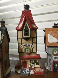 Dept 56 North Pole Village Set/8, Six Houses and Two Accessories