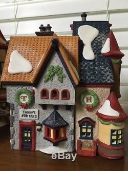 Dept 56 North Pole Village Set/8, Six Houses and Two Accessories