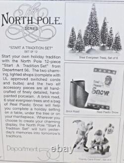 Dept 56 North Pole Village Start A Tradition Set Of 12 Retired Unopened New