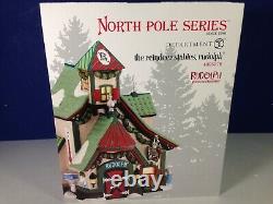 Dept 56 North Pole Village THE REINDEER STABLES RUDOLPH 4025278 Brand New RARE