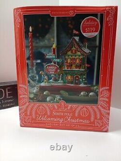 Dept 56 North Pole WELCOMING CHRISTMAS, Holiday Gift Set of 2, 6002292