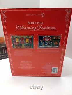 Dept 56 North Pole WELCOMING CHRISTMAS, Holiday Gift Set of 2, 6002292