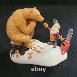 Dept. 56 North Pole Woods Chisel McTimber Art Studio #56.56887 (Bear included)