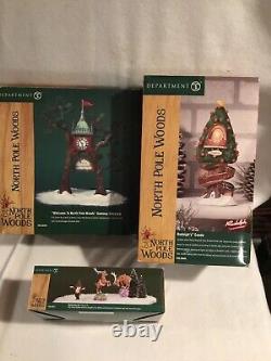 Dept 56 North Pole Woods Lot Of 3 #56.56885, #56.56920 & #56.58932