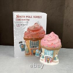 Dept 56 North Pole Yum Yum Cupcakes Sweet Shop Christmas Village 4025282 WORKS