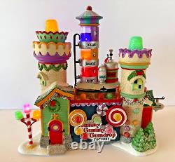 Dept 56 North Pole Yummy Gummy Gumdrop Factory ++ 2 Trees & 2 Accessories