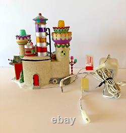 Dept 56 North Pole Yummy Gummy Gumdrop Factory ++ 2 Trees & 2 Accessories