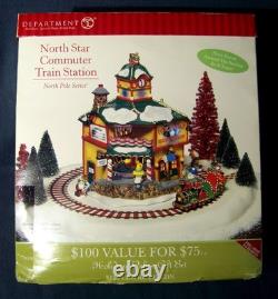 Dept 56 North Star Commuter Train Station North Pole Series 56782 EUC