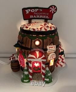 Dept 56 Pop's Peppermint Barrel North Pole Series Santa's Sweet Shop Christmas