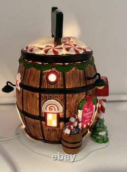 Dept 56 Pop's Peppermint Barrel North Pole Series Santa's Sweet Shop Christmas
