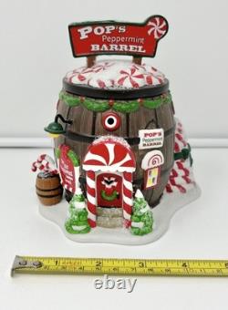 Dept 56 Pop's Peppermint Barrel North Pole Series Santa's Sweet Shop Christmas