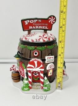Dept 56 Pop's Peppermint Barrel North Pole Series Santa's Sweet Shop Christmas