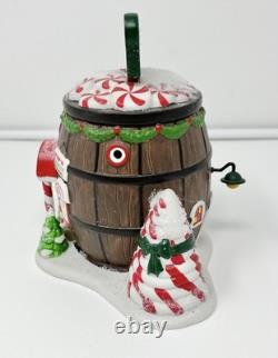 Dept 56 Pop's Peppermint Barrel North Pole Series Santa's Sweet Shop Christmas