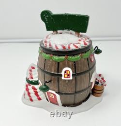 Dept 56 Pop's Peppermint Barrel North Pole Series Santa's Sweet Shop Christmas