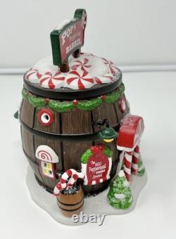 Dept 56 Pop's Peppermint Barrel North Pole Series Santa's Sweet Shop Christmas