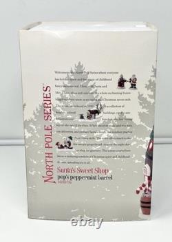 Dept 56 Pop's Peppermint Barrel North Pole Series Santa's Sweet Shop Christmas