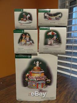 Dept 56 Red Elf Land Diner Restaurant Ice Cream North Pole Christmas Village Lot