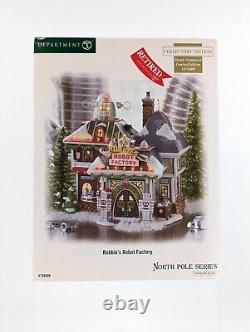 Dept 56 Robbie's Robot Factory North Pole Limited Edition Building 799998