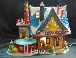 Dept 56 Rubber Duck Factory 2007 Lmt Edition North Pole Village In Box with Light