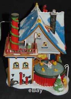 Dept 56 Rubber Duck Factory 2007 Lmt Edition North Pole Village In Box with Light