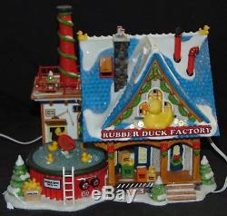 Dept 56 Rubber Duck Factory 2007 Lmt Edition North Pole Village In Box with Light