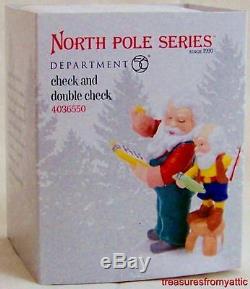 Dept 56 SANTA'S NORTH POLE OFFICE + CHECK AND DOUBLE CHECK New & NRFB Village NP