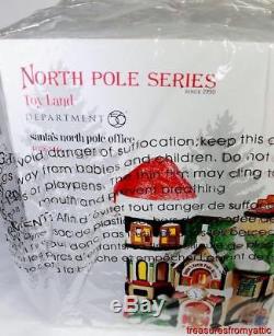 Dept 56 SANTA'S NORTH POLE OFFICE + CHECK AND DOUBLE CHECK Village NRFB &