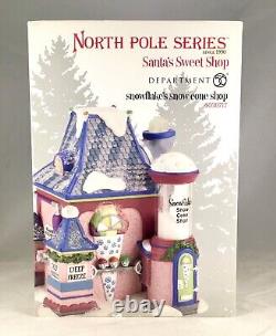 Dept 56 SNOWFLAKE'S SNOW CONE SHOP 4030717 Santa's Sweet NORTH POLE StoreDisplay