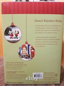 Dept 56 Santa Reindeer Ride Icy Delight Elfland North Pole Christmas Village Lot