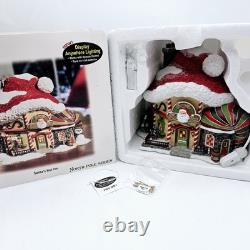 Dept 56 Santa's Hat Inn Figurine North Pole 2 Signs Mint in Box