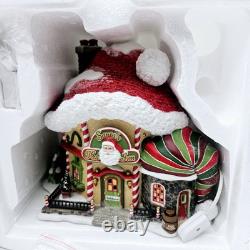 Dept 56 Santa's Hat Inn Figurine North Pole 2 Signs Mint in Box