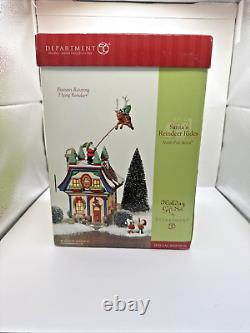 Dept 56 Santa's Reindeer Rides- North Pole Series #56.56748missing Tree/bush