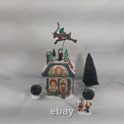 Dept 56 Santa's Reindeer Rides North Pole Series Rotating Flying Reindeer #56748