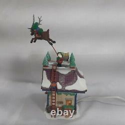 Dept 56 Santa's Reindeer Rides North Pole Series Rotating Flying Reindeer #56748