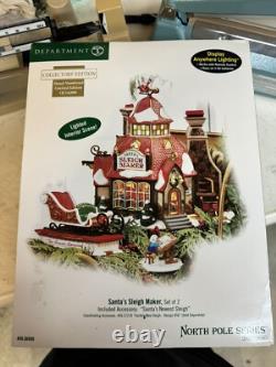 Dept. 56 Santa's Sleigh Maker North Pole Series #56950 Collectors Edition Tested