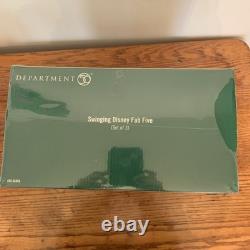 Dept 56 Sealed NOS Swinging Disney Fab Five (Set Of 3) 56.56866 North Pole Ser