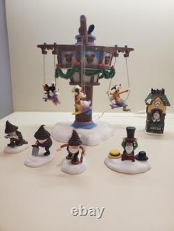 Dept 56 Swinging Disney Fab Five #56.56866 North Pole WORKS EXCELLENT/ EUC/READ