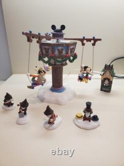 Dept 56 Swinging Disney Fab Five #56.56866 North Pole WORKS EXCELLENT/ EUC/READ