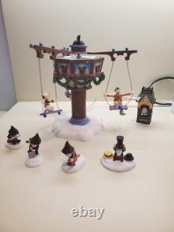 Dept 56 Swinging Disney Fab Five #56.56866 North Pole WORKS EXCELLENT/ EUC/READ