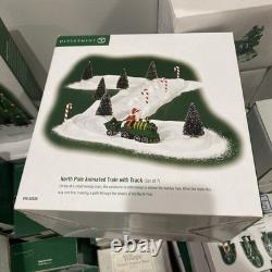 Dept. 56 Village Accessories NORTH POLE ANIMATED TRAIN WITH TRACK NEW 56.53030 X